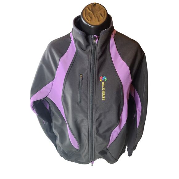 Team Ortho Jacket Womens Large Race Softshell Running Windbreaker Marathon - Picture 6 of 13